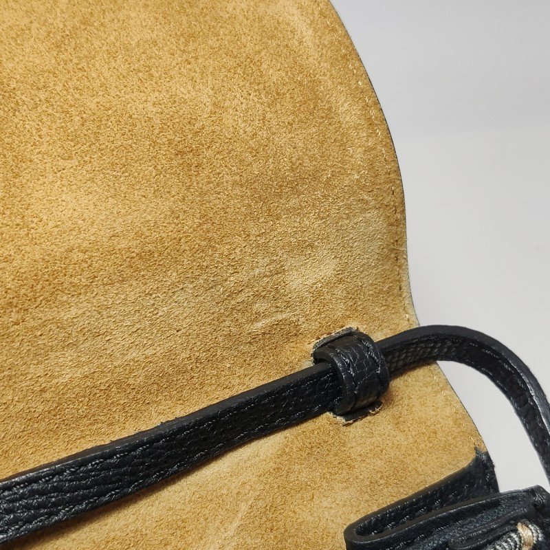 Burberry Macken牛皮帆布拼色格紋金屬扣斜挎包單肩包-9