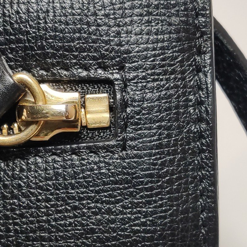 Burberry Macken牛皮帆布拼色格紋金屬扣斜挎包單肩包-12