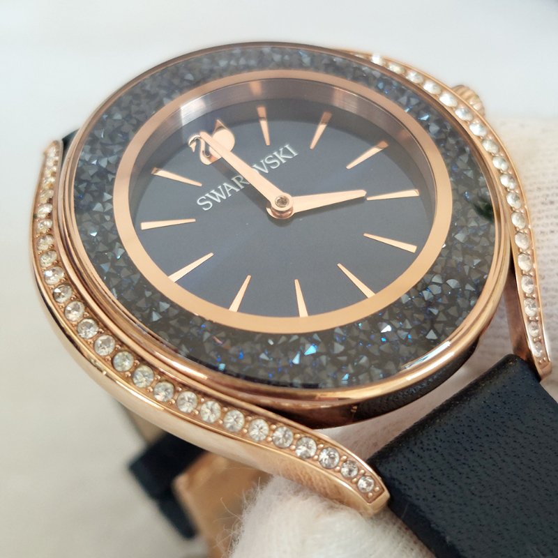 Swarovski 施華洛世奇 Crystalline Aura 璀璨光環時尚腕錶玫瑰金x藍（石英錶）~二手-16