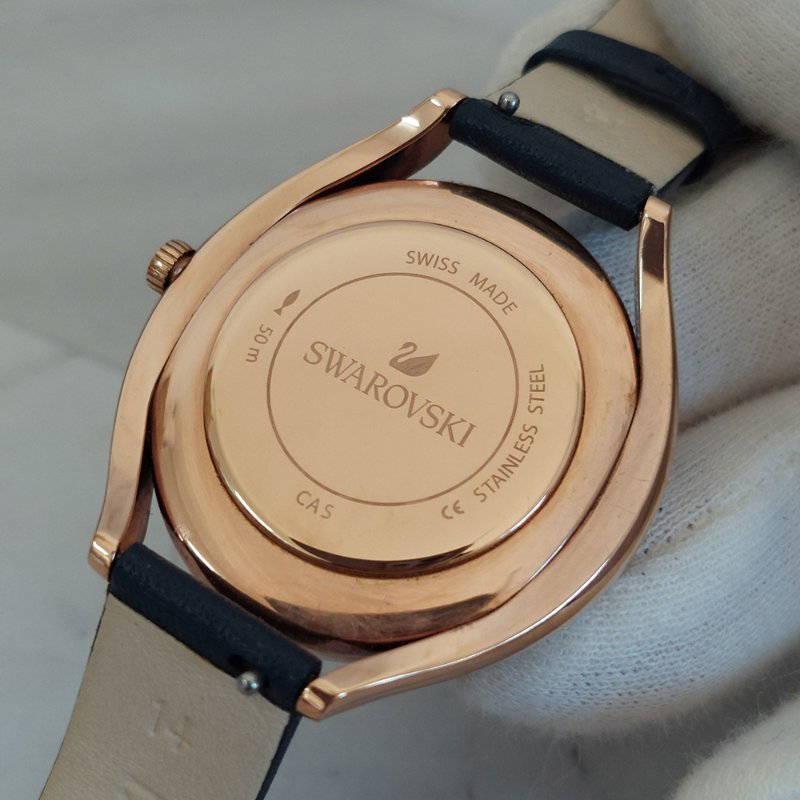 Swarovski 施華洛世奇 Crystalline Aura 璀璨光環時尚腕錶玫瑰金x藍（石英錶）~二手-22