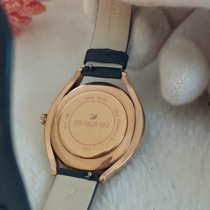 Swarovski 施華洛世奇 Crystalline Aura 璀璨光環時尚腕錶玫瑰金x藍（石英錶）~二手-35