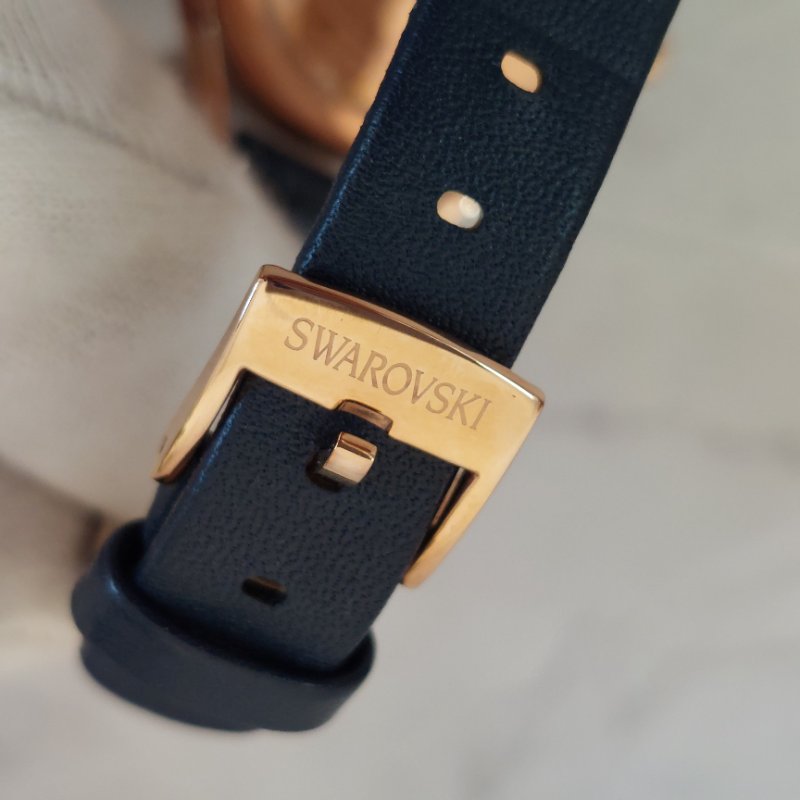 Swarovski 施華洛世奇 Crystalline Aura 璀璨光環時尚腕錶玫瑰金x藍（石英錶）~二手-51