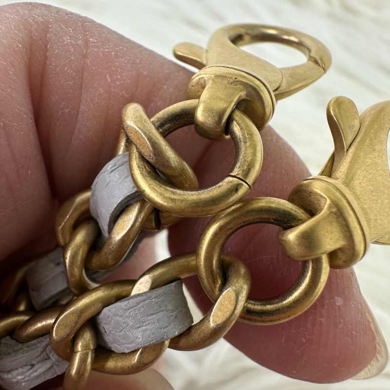 CHANEL 25P LP 灰色金扣荔枝牛皮飯盒包 手提單肩斜肩包-16