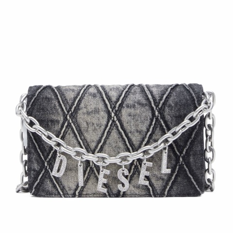 Diesel 女士 Charm-D牛仔單肩包均碼碼