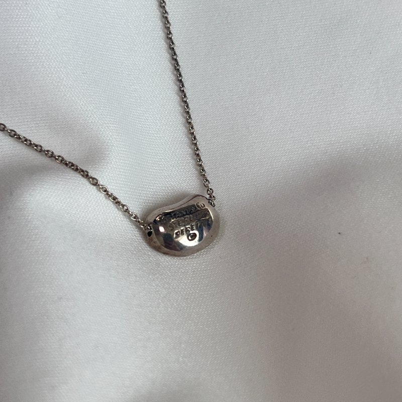 TIFFANY & CO 925純銀經典豆子吊墜頸鏈 Bean design Pendan 日本中古二手Vintage-2
