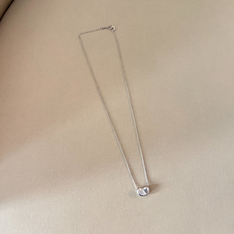 TIFFANY & CO 925純銀經典豆子吊墜頸鏈 Bean design Pendan 日本中古二手Vintage-4