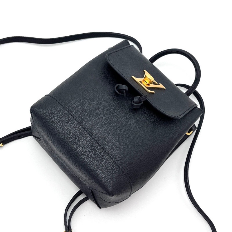 LV lockme mini黑金全皮 小書包後背包15*19*10 98新配件塵袋-3