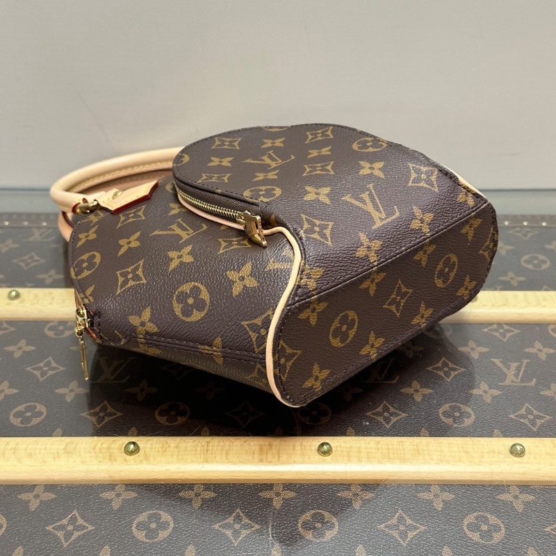 LV 老花ELLIPSE小號 河蚌手提肩背斜背包芯片款28*23*8 99新配件盒子塵袋-5