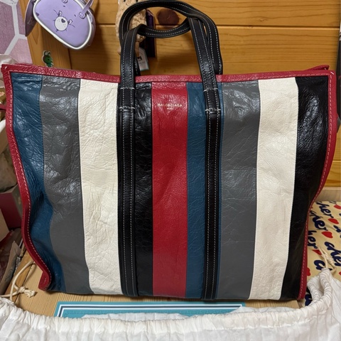Balenciaga Striped Tote Bag