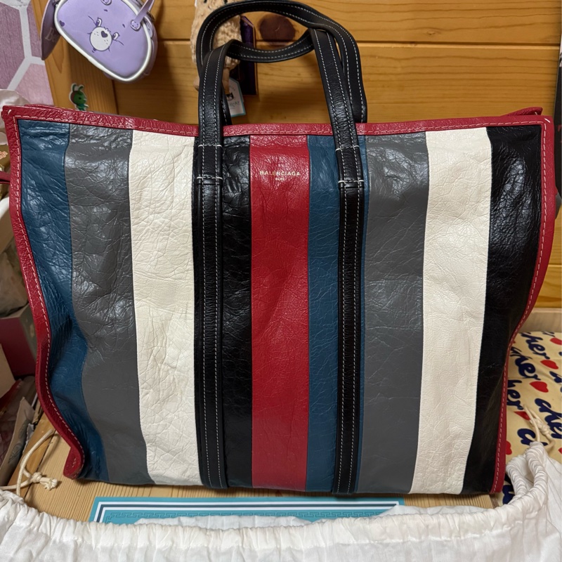 Balenciaga Striped Tote Bag-0