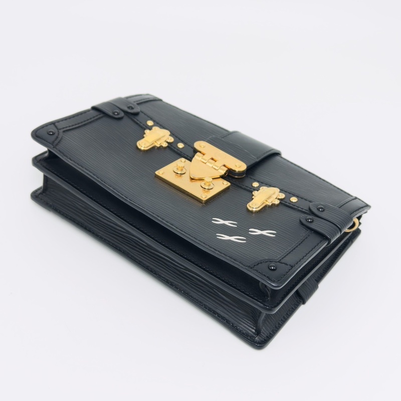 LV Trunkclutch水波紋肩背斜背軟盒子包22.5*14*6 99新配件塵袋-3