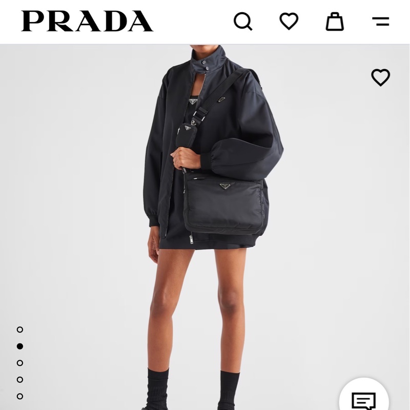 9新以上✨專櫃六萬🖤黑色prada尼龍郵差包 斜背包-11