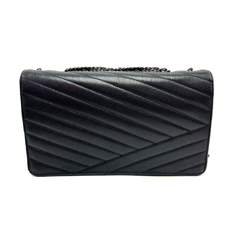 CHANEL黑銀2.55系列肩背斜背郵差包30*17*7 98新配件塵袋保卡-6