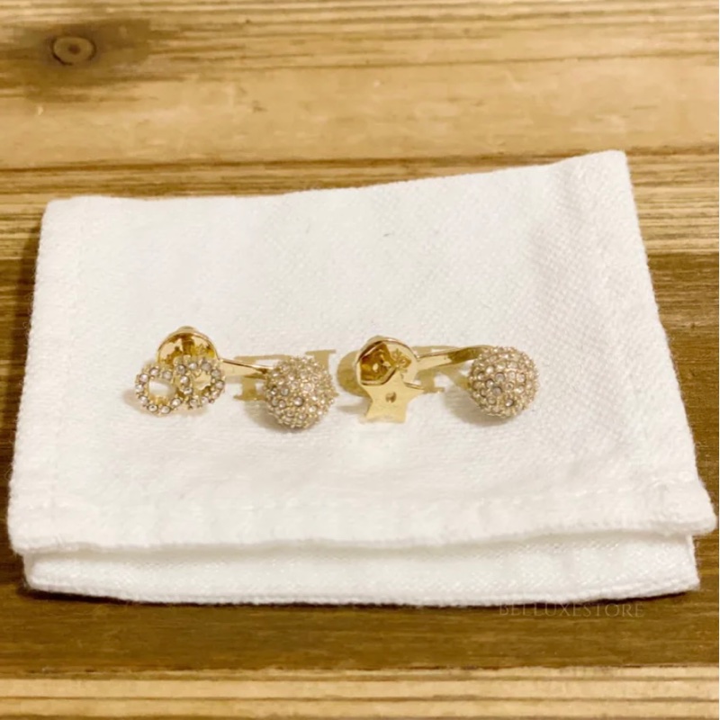 Dior 金色閃石耳環 earrings-0