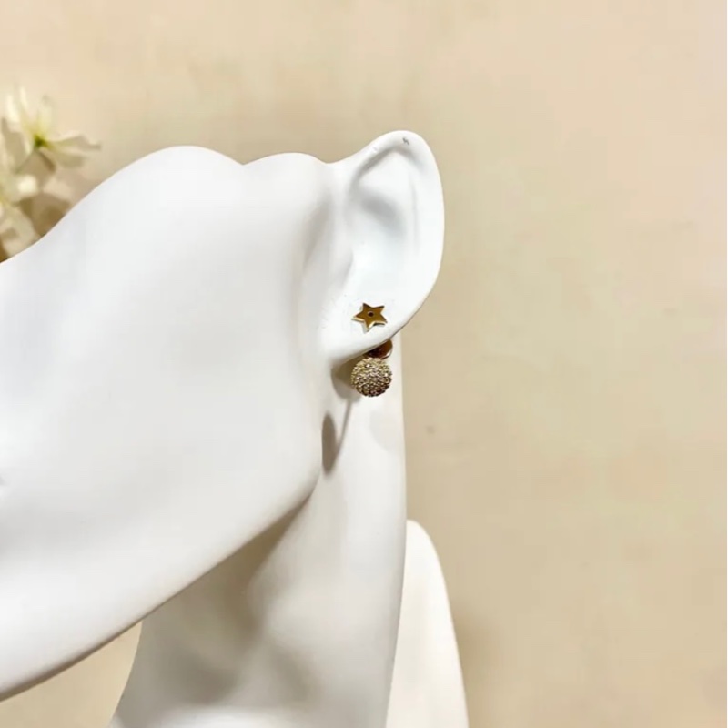 Dior 金色閃石耳環 earrings-2