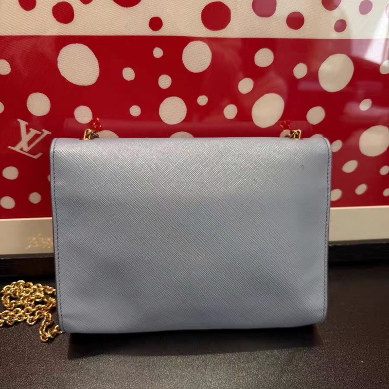 Ferragamo/菲拉格慕 藍色十字牛紋斜挎包尺寸18*12-1