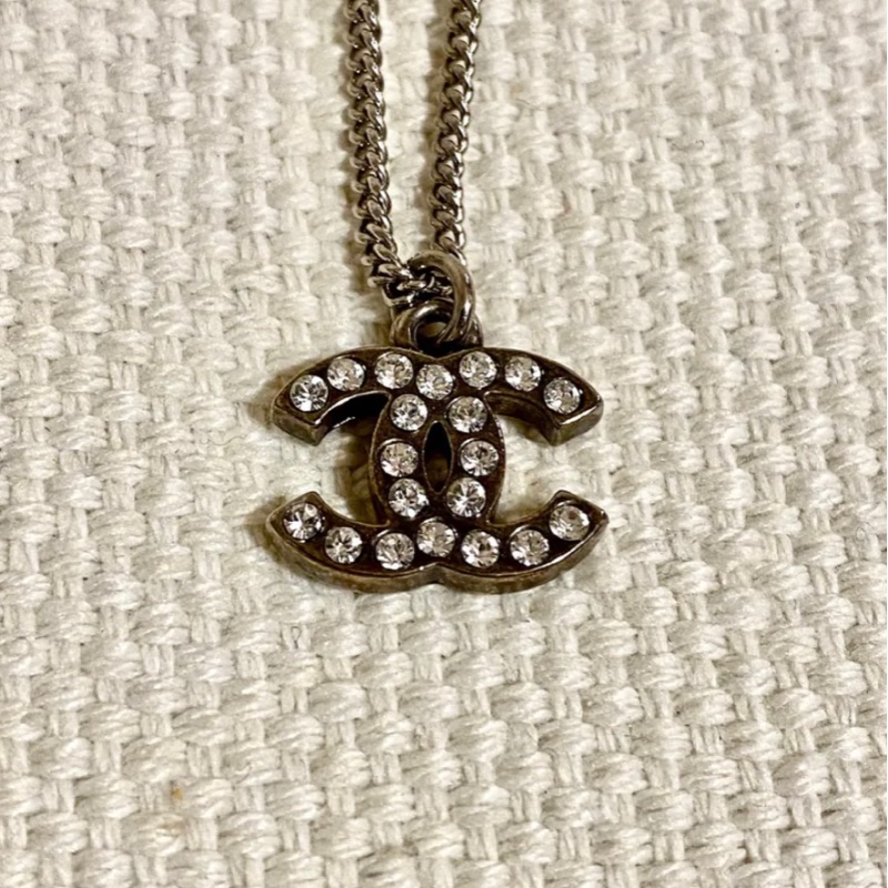 chanel 閃石銀包項鏈 necklace 復古vintage-3