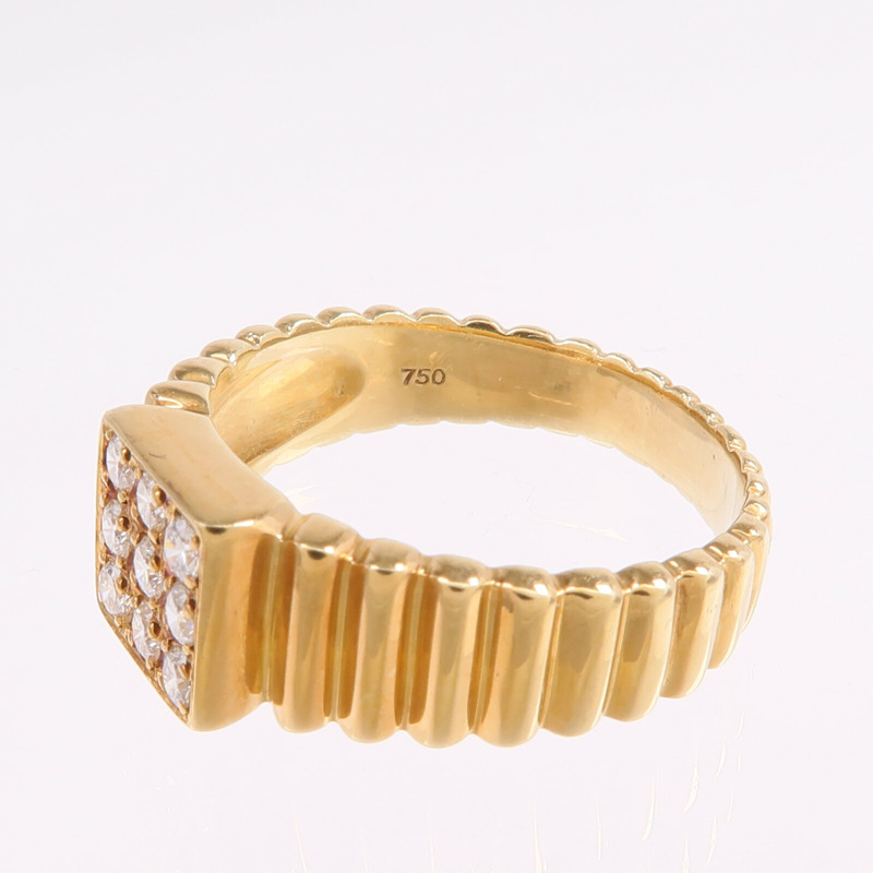 Dior 18K黃金Diamond Ring鑽石戒指US#6.75-4