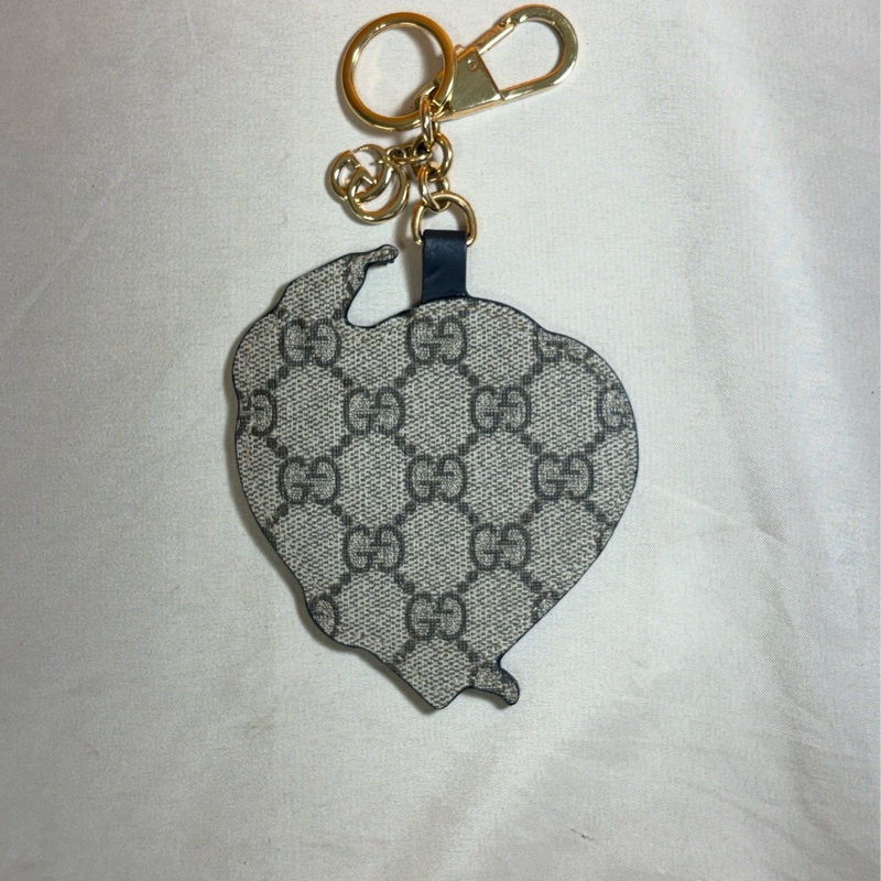 🐍蛇年限定 Gucci 古馳 珊瑚蛇愛心 馬夢雙G 老花 鑰匙圈 吊飾-3