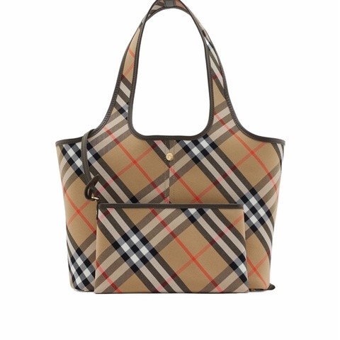 Burberry 女士 小號格紋托特包均碼碼小號、41cm*14cm*26cm