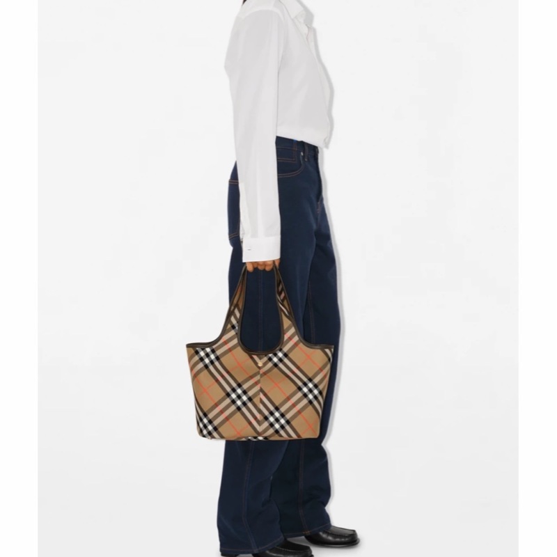 Burberry 女士 小號格紋托特包均碼碼小號、41cm*14cm*26cm-1