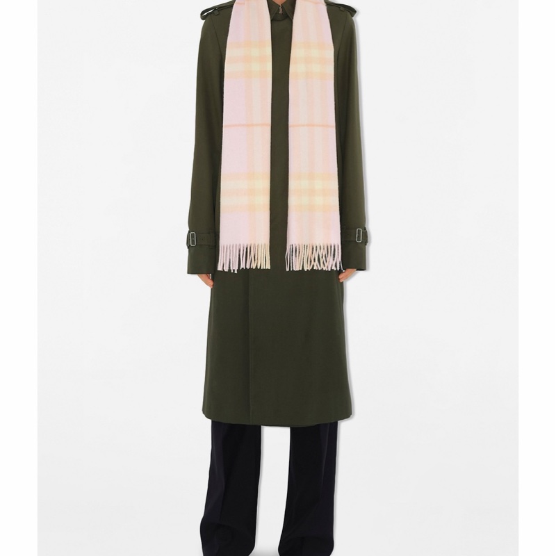 Burberry 男女同款 格紋羊絨圍巾均碼碼168cm*30cm-1