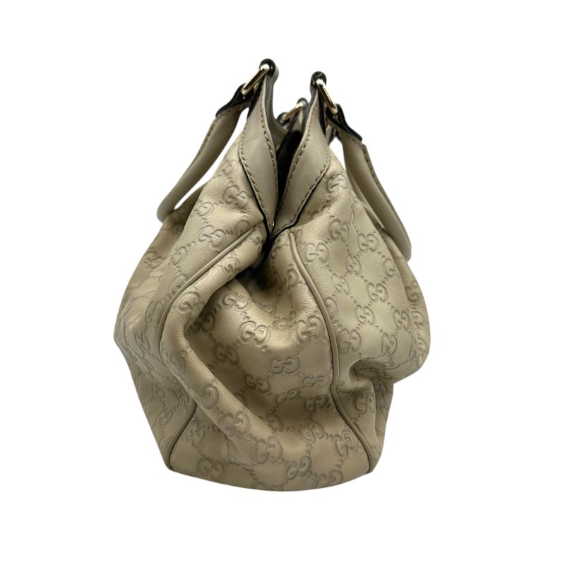 【美收精品】GUCCI  白色全皮壓紋手提包 C-185【隔月月中將轉賣至日本 上架期限30天】-2