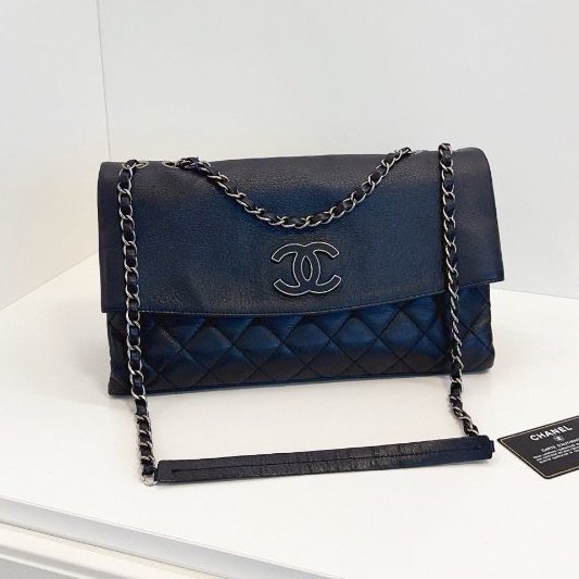 香奈兒/Chanel 全黑soblack Pharrell翻蓋大信封鏈條包-0