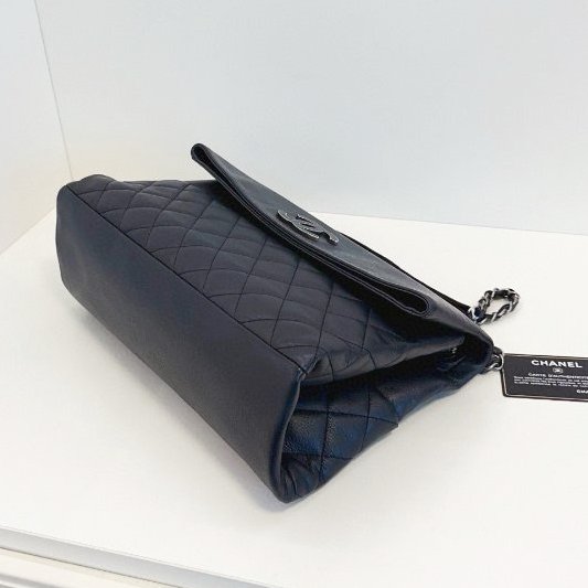 香奈兒/Chanel 全黑soblack Pharrell翻蓋大信封鏈條包-8