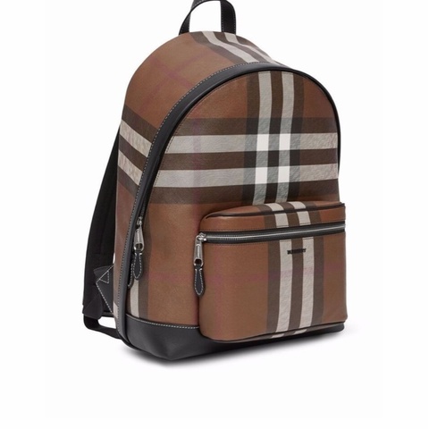 Burberry 男士 格紋拼皮革雙肩包均碼碼常規、30.5cm*14.5cm*42.5cm