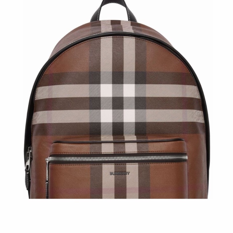 Burberry 男士 格紋拼皮革雙肩包均碼碼常規、30.5cm*14.5cm*42.5cm-3