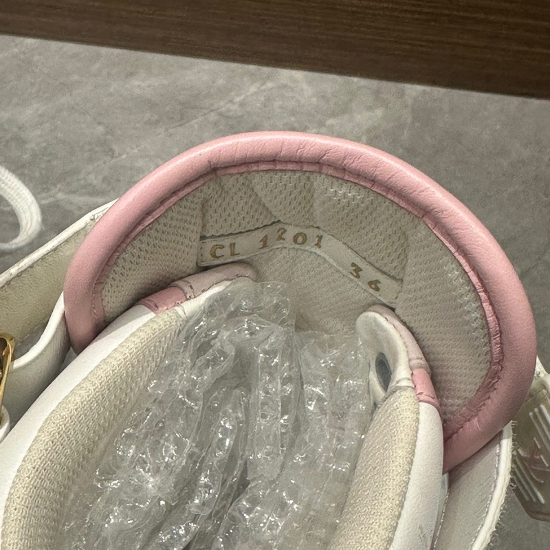 lv路易威登 boombox 白粉藍冰淇淋高幫鞋女時尚板鞋 36碼 馬卡龍配色超級美-6