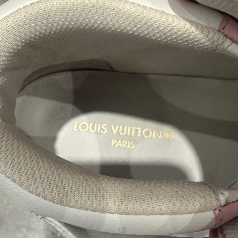 lv路易威登 boombox 白粉藍冰淇淋高幫鞋女時尚板鞋 36碼 馬卡龍配色超級美-7