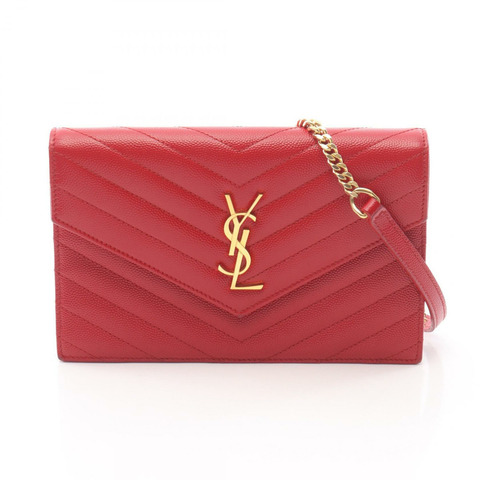 SAINT LAURENT PARIS Cassandra 信封鏈條單肩斜背包 857605 二手