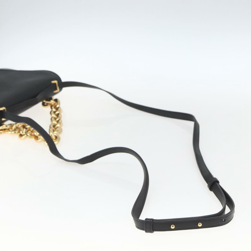 【日本直送】BOTTEGA VENETA Mount 單肩包 皮革 2way 黑色 金色 Auth ka1658V-7