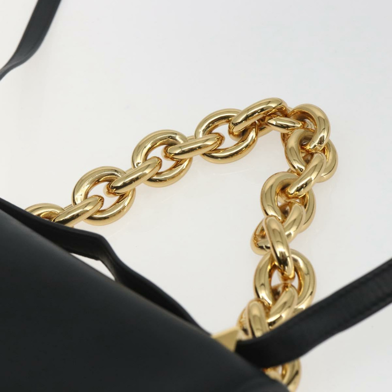 【日本直送】BOTTEGA VENETA Mount 單肩包 皮革 2way 黑色 金色 Auth ka1658V-13