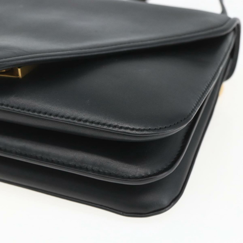 【日本直送】BOTTEGA VENETA Mount 單肩包 皮革 2way 黑色 金色 Auth ka1658V-15