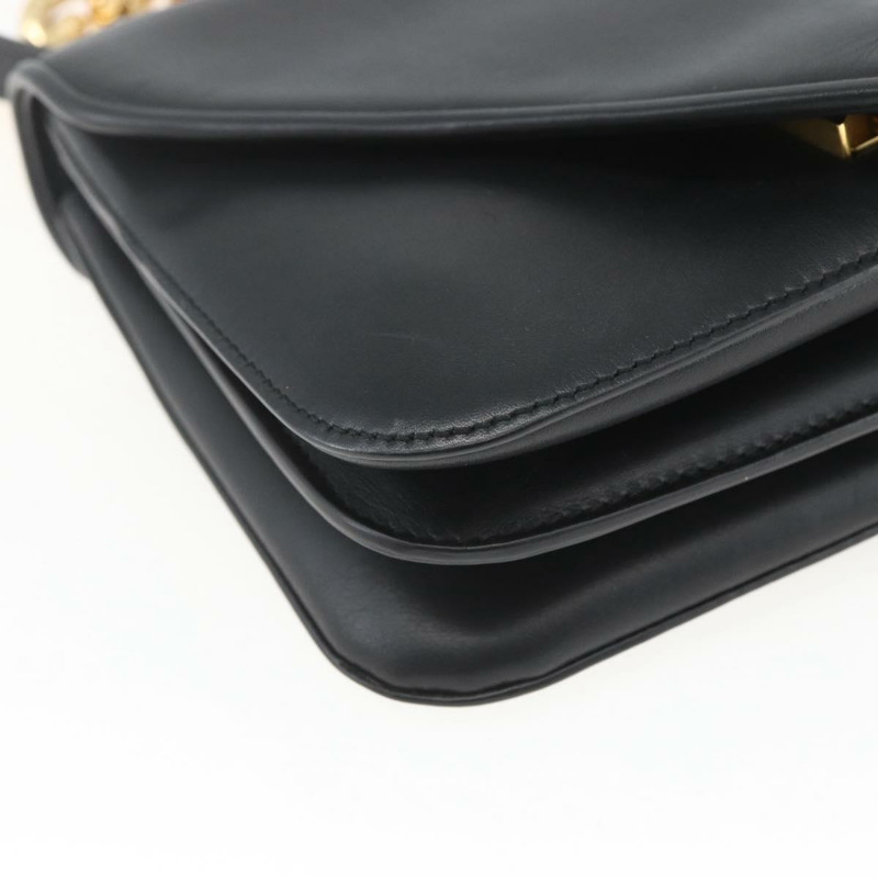 【日本直送】BOTTEGA VENETA Mount 單肩包 皮革 2way 黑色 金色 Auth ka1658V-16