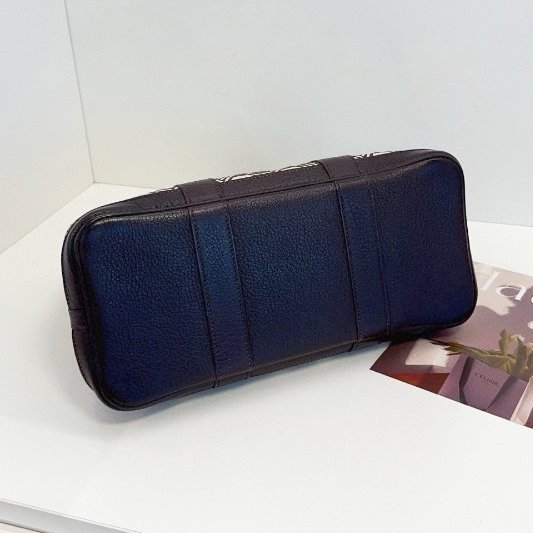 Hermes愛馬仕 稀有絶版多邊幾何格紋GardenParty 帆佈拼皮花園包-4