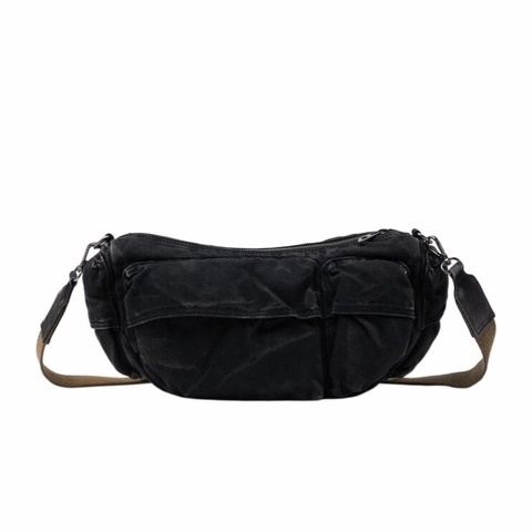 Diesel 男女同款 水洗牛仔布多口袋包均碼碼34cm*18cm*12cm