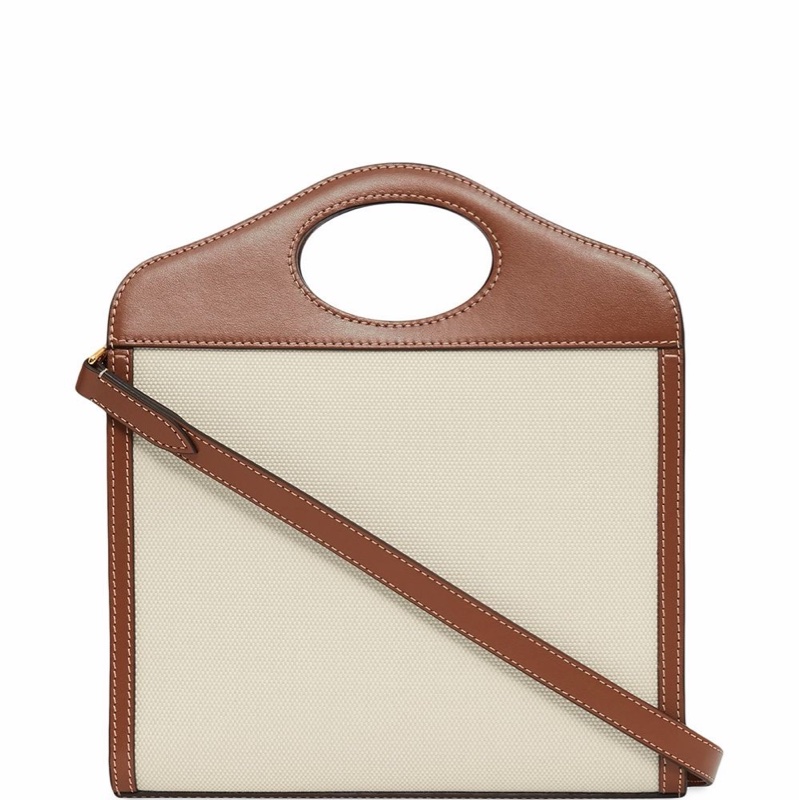 Burberry 女士 迷你雙色拼接口袋包 常規、23cm*6cm*26.5cm-4