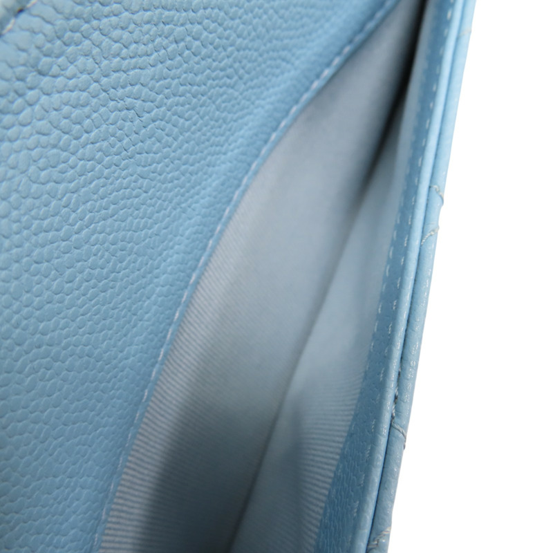 藍色 荔枝紋 牛皮 鏈條 手機包 肩背包【CHANEL 香奈兒】 AP2096-8