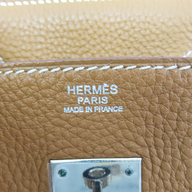 金棕色 Taurillon牛皮 Birkin 30 柏金包 手提包 口K刻 銀扣【HERMES 愛馬仕】-7