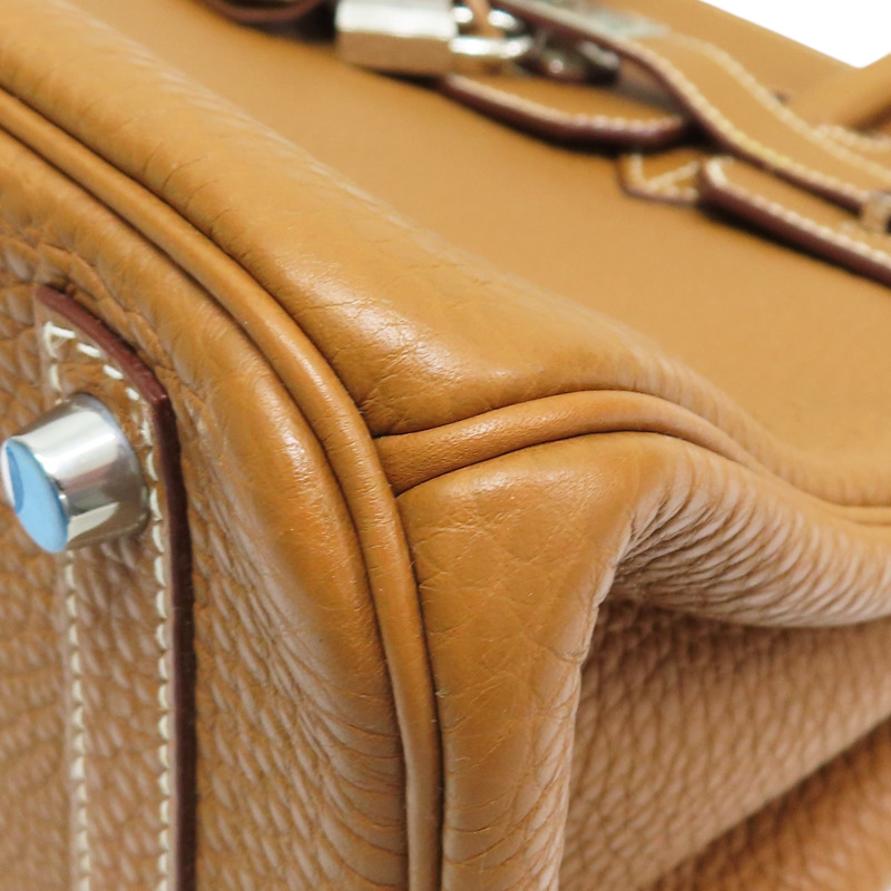 金棕色 Taurillon牛皮 Birkin 30 柏金包 手提包 口K刻 銀扣【HERMES 愛馬仕】-11