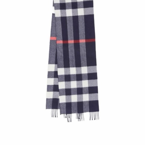 Burberry 男女同款 格紋羊絨圍巾均碼碼200cm*36cm