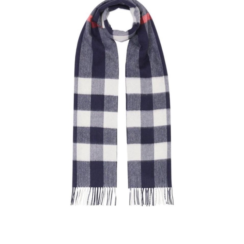 Burberry 男女同款 格紋羊絨圍巾均碼碼200cm*36cm-1
