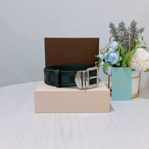 TK1937 LOUIS VUITTON路易威登格子男裝皮帶 M9569 DAMIER PRINT GRAPHITE BELT CANVAS [UNUSED]