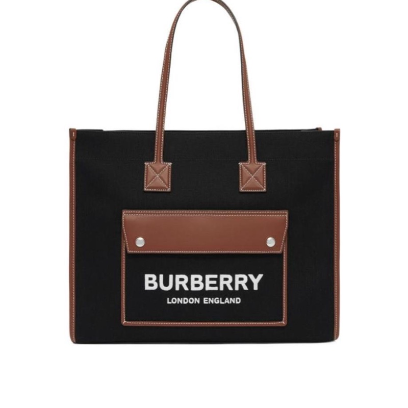 Burberry 女士 刺繡徽標圖案手提包均碼碼中號、40 X 16 X 30 CM-3