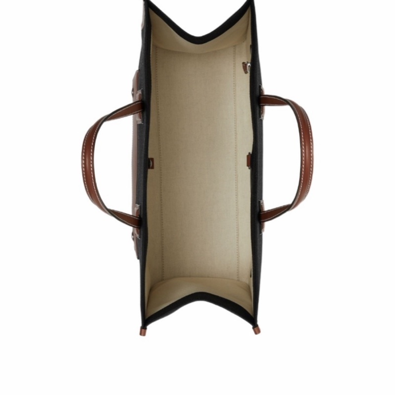 Burberry 女士 刺繡徽標圖案手提包均碼碼中號、40 X 16 X 30 CM-4