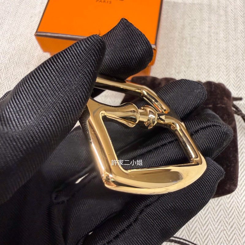 Hermes保存良好 二手閒置絲巾釦-2